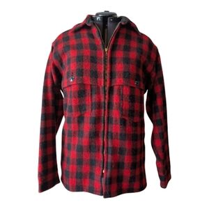 Red and Black Plaid Farm Jacket